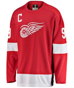 Alternative view of Gordie Howe Detroit Red Wings  Premier Breakaway Retired Player Jersey - Red