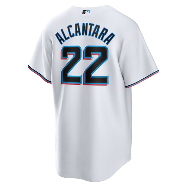 Sandy Alcantara Miami Marlins Nike Replica Player Jersey - White - Image 3