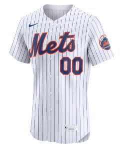 Alternative view of New York Mets Nike Home Elite Custom Jersey - White