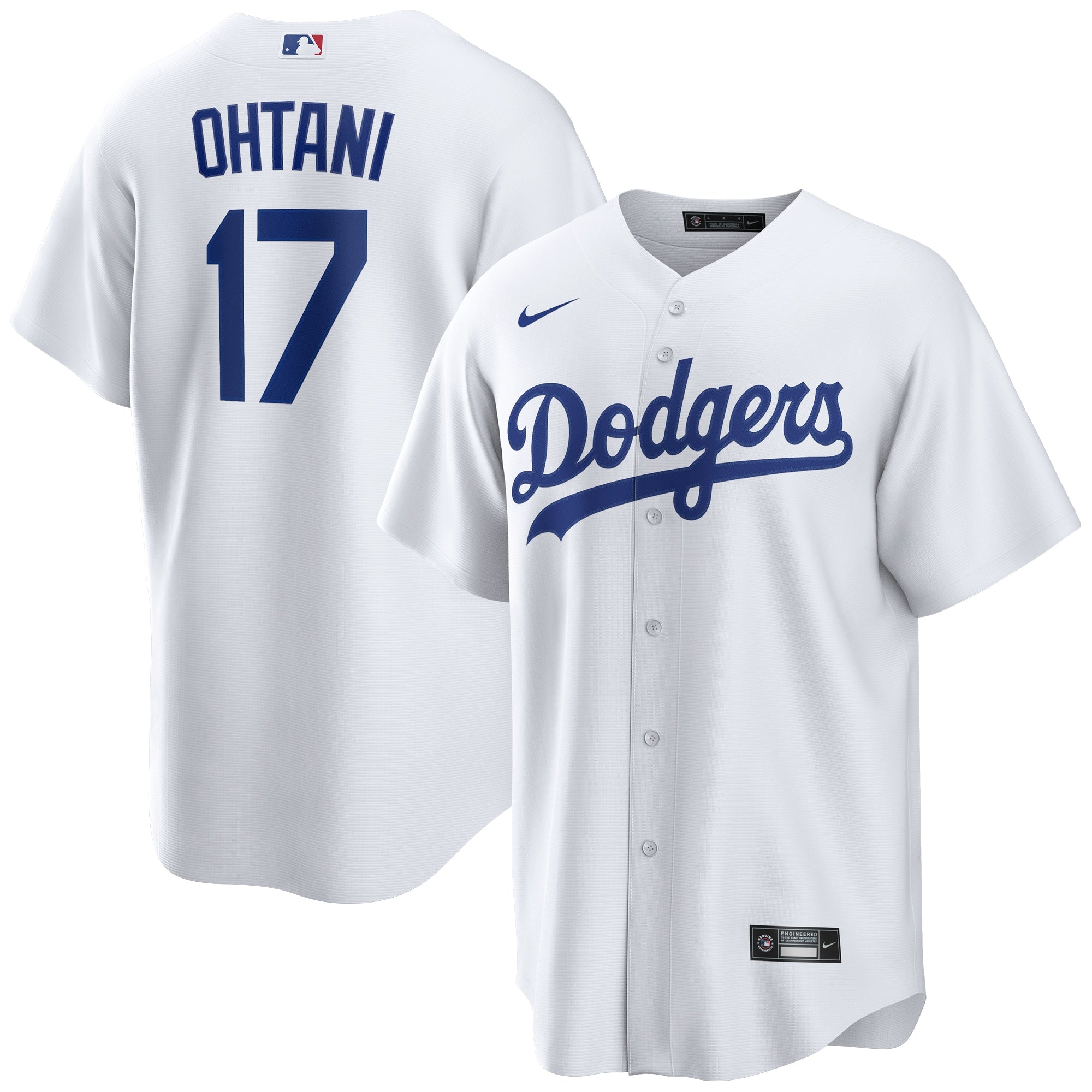 Shohei Ohtani Los Angeles Dodgers Nike Away Replica Player Jersey - Gray/Royal/White - Image 6