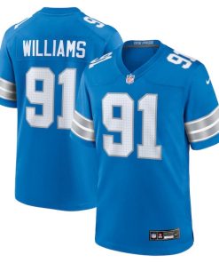 Tyleik Williams Detroit Lions Nike Team Game Jersey -  Blue