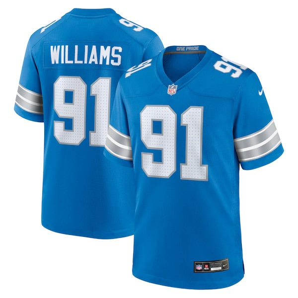 Tyleik Williams Detroit Lions Nike Team Game Jersey - Blue