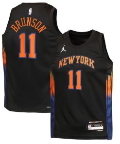 Jalen Brunson New York Knicks Jordan Brand Youth  Swingman Jersey - Statement Edition - Black