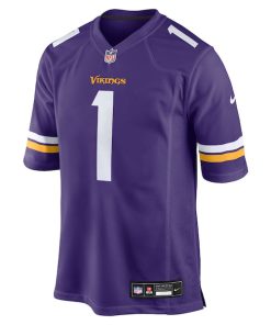 Alternative view of Jalen Nailor Minnesota Vikings Nike Team Game Jersey -  Purple