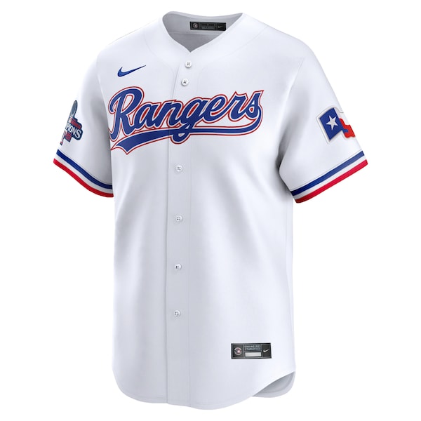 Texas Rangers Nike Home 2023 World Series Champions Limited Jersey - White - Image 3