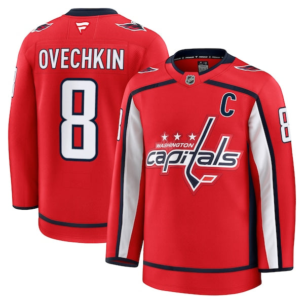 Alexander Ovechkin Washington Capitals Home Premium Jersey - Red/White/Black - Image 4