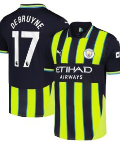 Kevin De Bruyne Manchester City Puma 2024/25 Away Replica Player Jersey - Navy