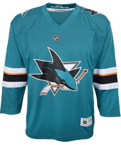 Alternative view of San Jose Sharks Youth Home Replica Blank Jersey - Teal