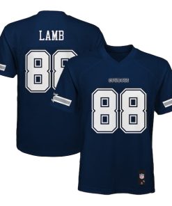 CeeDee Lamb Dallas Cowboys Youth Replica Player Jersey - Navy