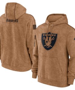 Las Vegas Raiders Men's Nike Brown 2023 Salute To Service Club Pullover Hoodie