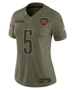 Alternative view of Jayden Daniels Washington Commanders Nike Women's 2025 Salute to Service Limited Jersey - Olive