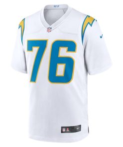 Alternative view of Joe Alt Los Angeles Chargers Nike 2024 NFL Draft First Round Pick Player Game Jersey - White