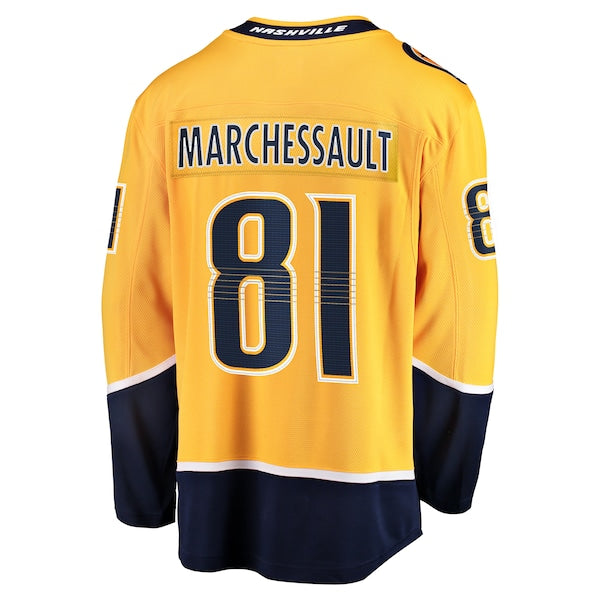 Jonathan Marchessault Nashville Predators Home Premier Breakaway Player Jersey - Gold - Image 3