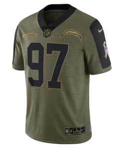 Alternative view of Joey Bosa Los Angeles Chargers Nike 2021 Salute To Service Limited Player Jersey - Olive