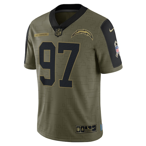 Joey Bosa Los Angeles Chargers Nike 2021 Salute To Service Limited Player Jersey - Olive - Image 2