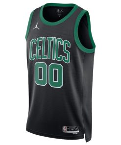 Alternative view of Boston Celtics Jordan Brand Unisex 2022/23 Swingman Custom Jersey - Statement Edition - Black