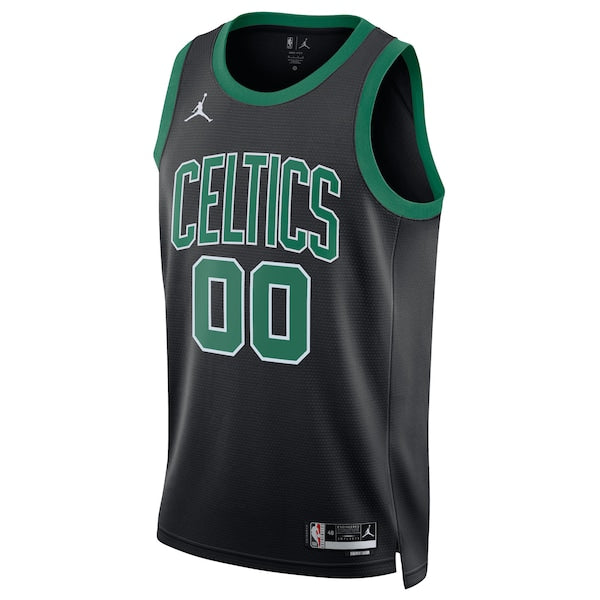 Boston Celtics Jordan Brand Unisex 2022/23 Swingman Custom Jersey - Statement Edition - Black - Image 2