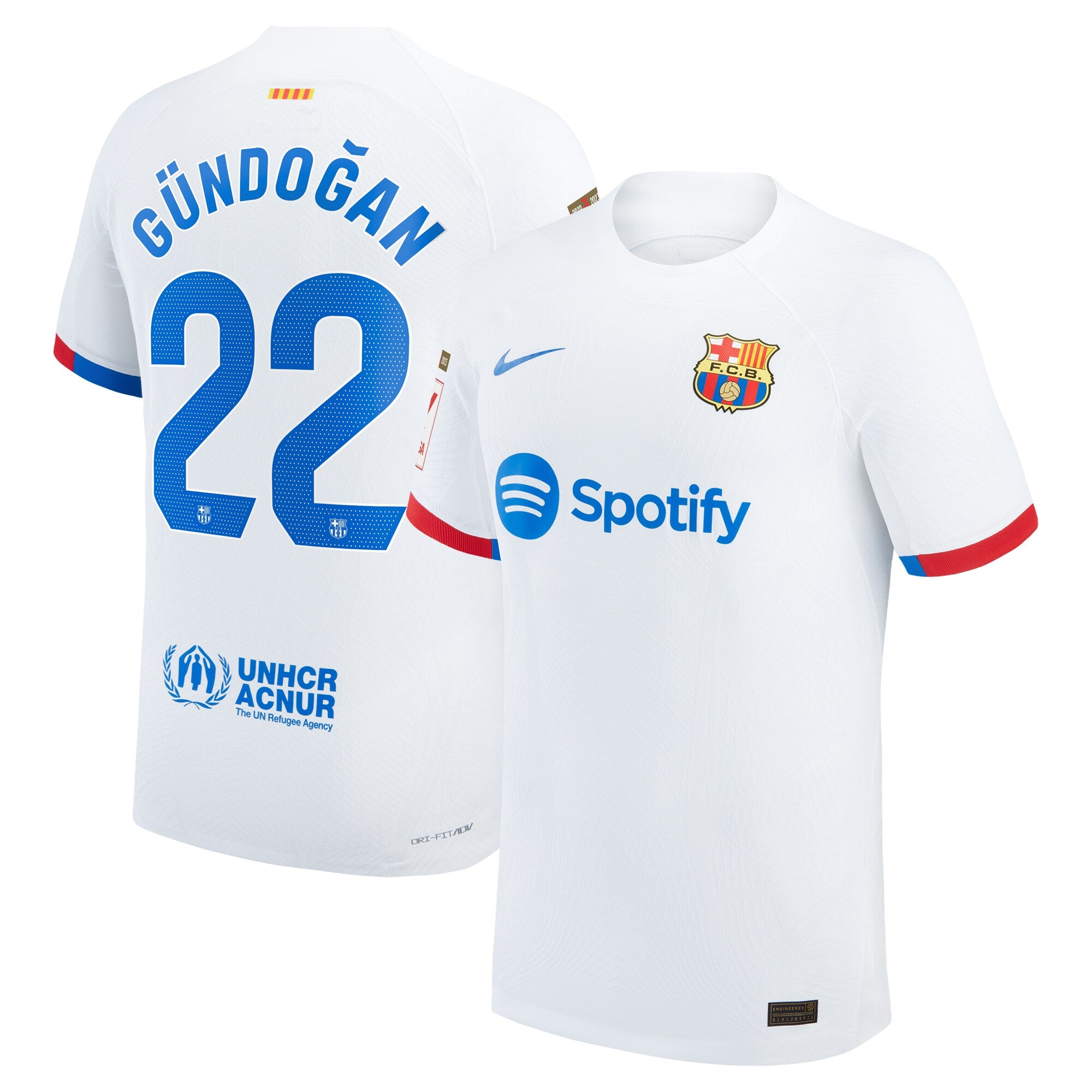 Ilkay G¨¹ndogan Barcelona Nike 2023/24 Home Match Authentic Player Jersey - Royal/Aqua/White - Image 8
