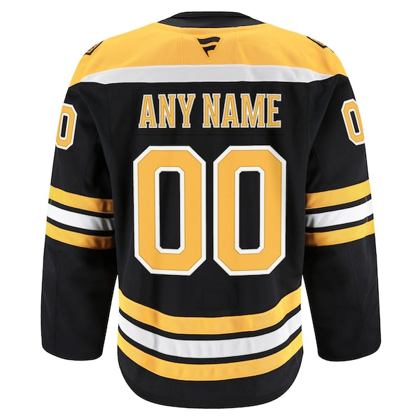 Boston Bruins Home Authentic Pro Custom Jersey - Black/White - Image 4