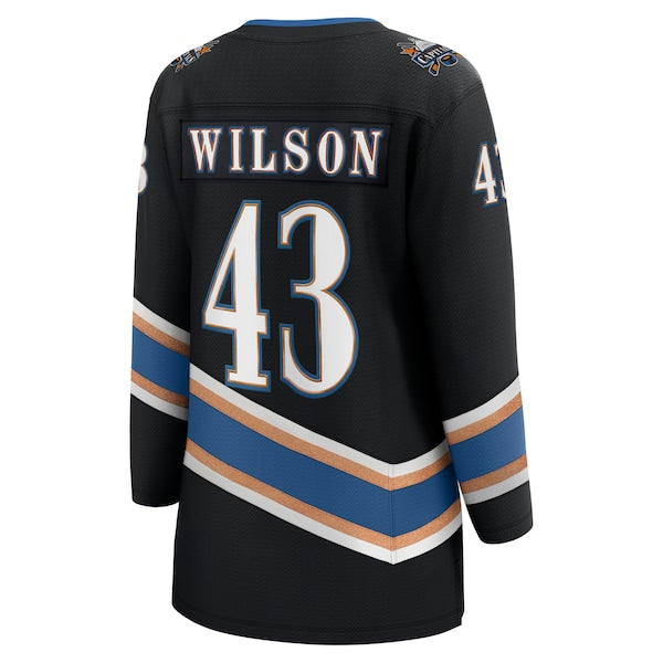 Tom Wilson Washington Capitals Women's Alternate 50th Anniversary Premier Breakaway Player Jersey - Black/Navy/Red - Image 4