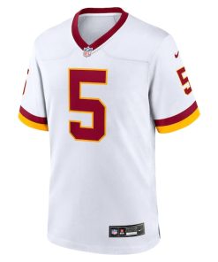 Alternative view of Jayden Daniels Washington Commanders Nike Game Super Bowl Era Jersey - White