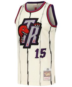 Alternative view of Vince Carter Toronto Raptors Chainstitch Swingman Jersey - Cream