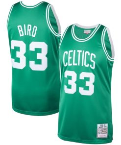 Larry Bird Boston Celtics 1985/86 Hardwood Classics Authentic Jersey - Kelly Green