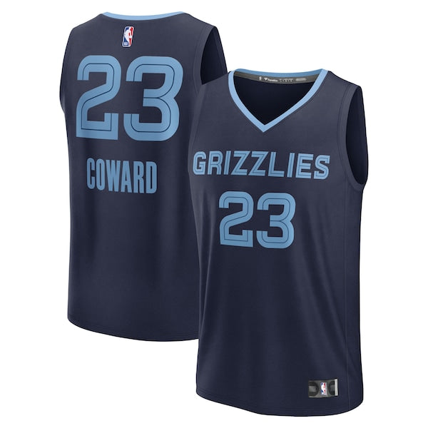 Cedric Coward Memphis Grizzlies Youth 2025 NBA Draft First Round Pick Fast Break Replica Jersey - Icon Edition - Navy