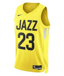 Alternative view of Lauri Markkanen Utah Jazz Nike Unisex Swingman Jersey - Icon Edition - Gold