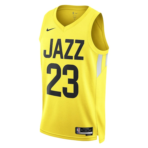 Lauri Markkanen Utah Jazz Nike Unisex Swingman Jersey - Icon Edition - Gold - Image 2