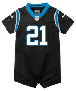 Alternative view of Jeremy Chinn Carolina Panthers Nike Newborn Romper Game Jersey - Black