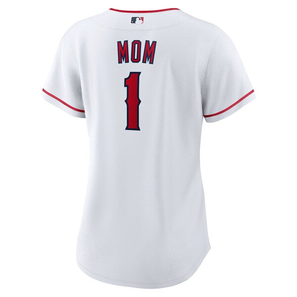 Los Angeles Angels Nike Women's #1 Mom Home Replica Jersey - White - Image 3