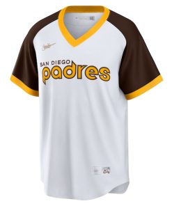 Alternative view of Trevor Hoffman San Diego Padres Nike Home Cooperstown Collection Player Jersey - White