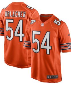 Alternative view of Brian Urlacher Chicago Bears Nike Retired Player Jersey - Orange/Navy/White