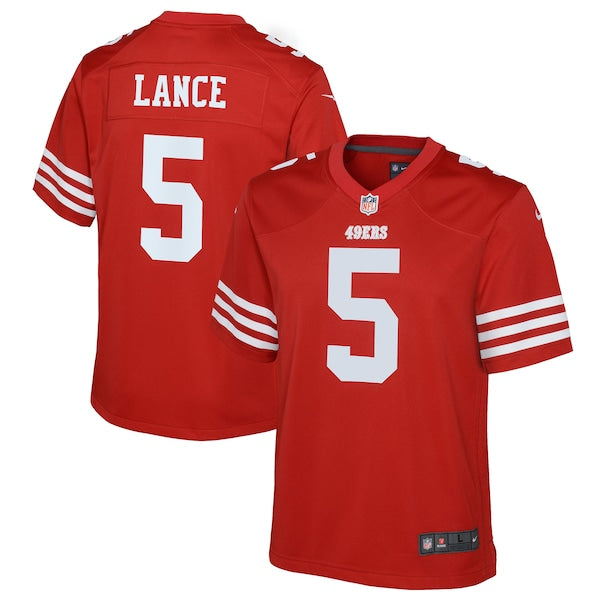 Trey Lance San Francisco 49ers Nike Youth Game Jersey - Scarlet/White - Image 2