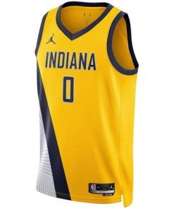 Alternative view of Tyrese Haliburton Indiana Pacers Nike Unisex Swingman Jersey - Icon Edition - Yellow