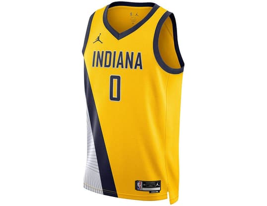 Tyrese Haliburton Indiana Pacers Nike Unisex Swingman Jersey - Icon Edition - Yellow - Image 2
