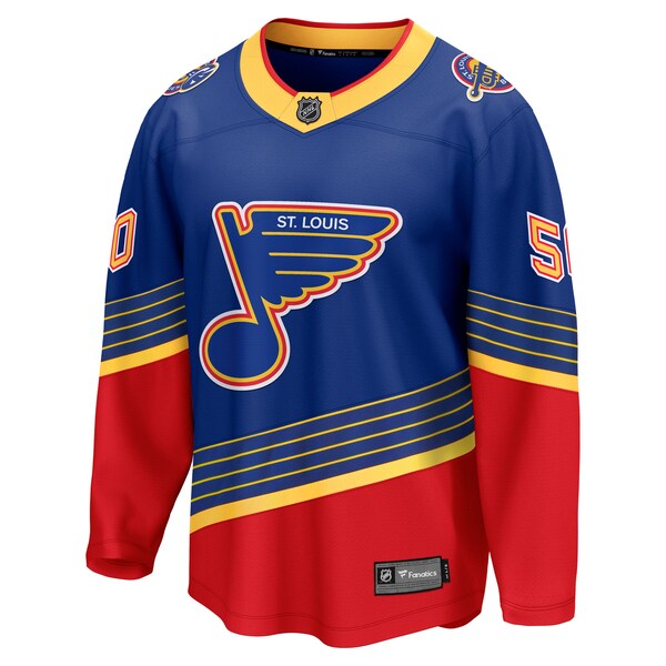 Jordan Binnington St. Louis Blues Breakaway Jersey - Royal/White/Blue - Image 3