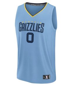 Alternative view of Jaylen Wells Memphis Grizzlies  Fast Break Replica Player Jersey - Statement Edition - Light Blue