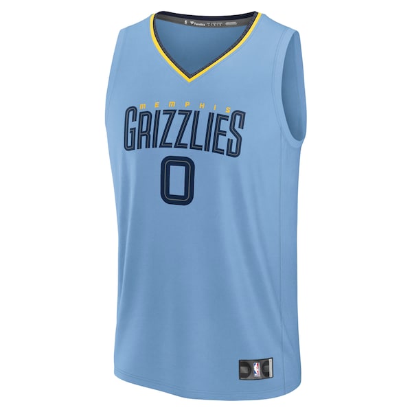 Jaylen Wells Memphis Grizzlies Fast Break Replica Player Jersey - Statement Edition - Light Blue - Image 2