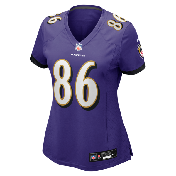 Cornelius Johnson Baltimore Ravens Nike Women's Team Game Jersey - Purple - Image 2