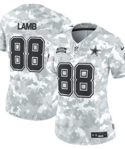 CeeDee Lamb Dallas Cowboys Nike Women's 2024 Salute to Service Limited Jersey - Arctic Camo
