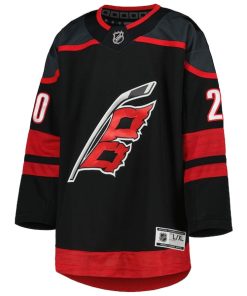 Alternative view of Sebastian Aho Carolina Hurricanes Youth Home Premier Player Jersey - Black