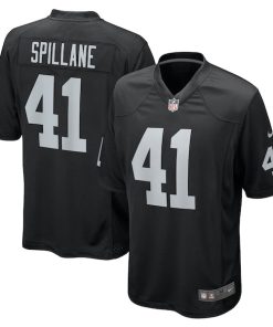 Robert Spillane Las Vegas Raiders Nike Game Player Jersey - Black