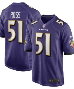 Josh Ross Baltimore Ravens Nike Game Player Jersey - Purple