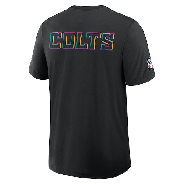 Indianapolis Colts Nike 2025 NFL Crucial Catch Tri-Blend Dri-FIT T-Shirt - Black - Image 3