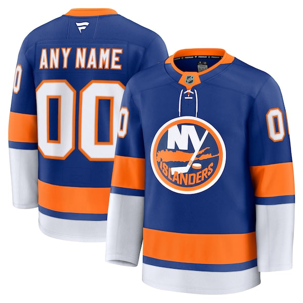 New York Islanders Home Premium Custom Jersey - Royal/White - Image 2