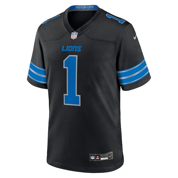 Jameson Williams Detroit Lions Nike 2nd Alternate Game Player Jersey - Black - Image 2