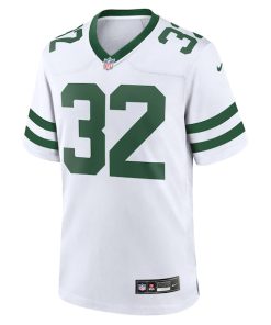 Alternative view of Michael Carter New York Jets Nike Legacy Player Game Jersey - White