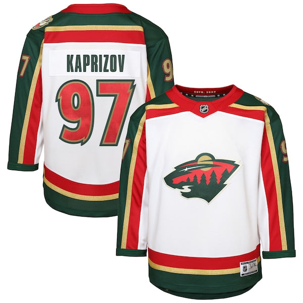 Kirill Kaprizov Minnesota Wild Youth 25th Anniversary Replica Player Jersey - White/Green - Image 2